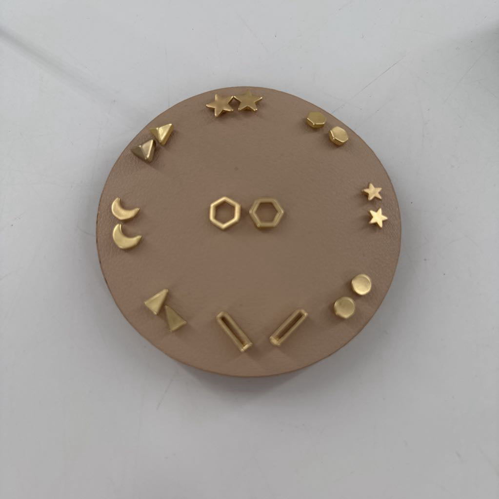 9 pr goldtone earring pack