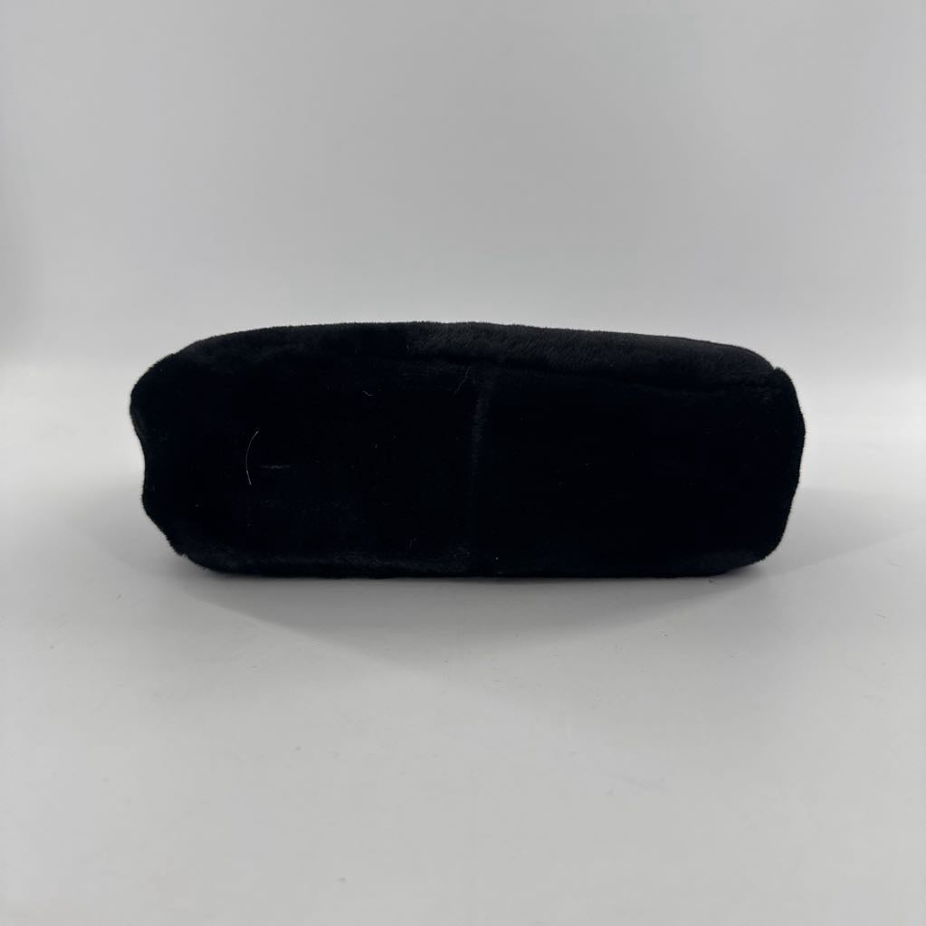 R129 faux fur flap crossbody