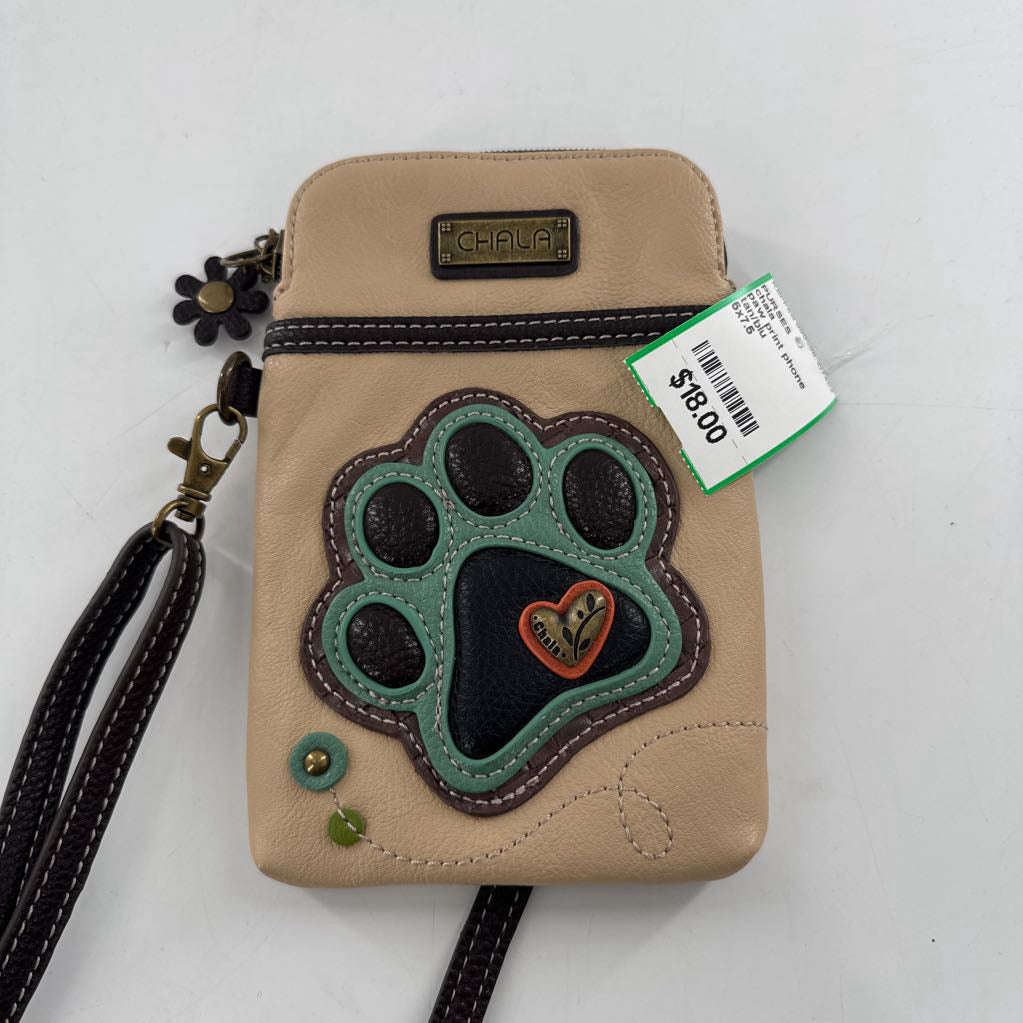 paw print phone crossbody