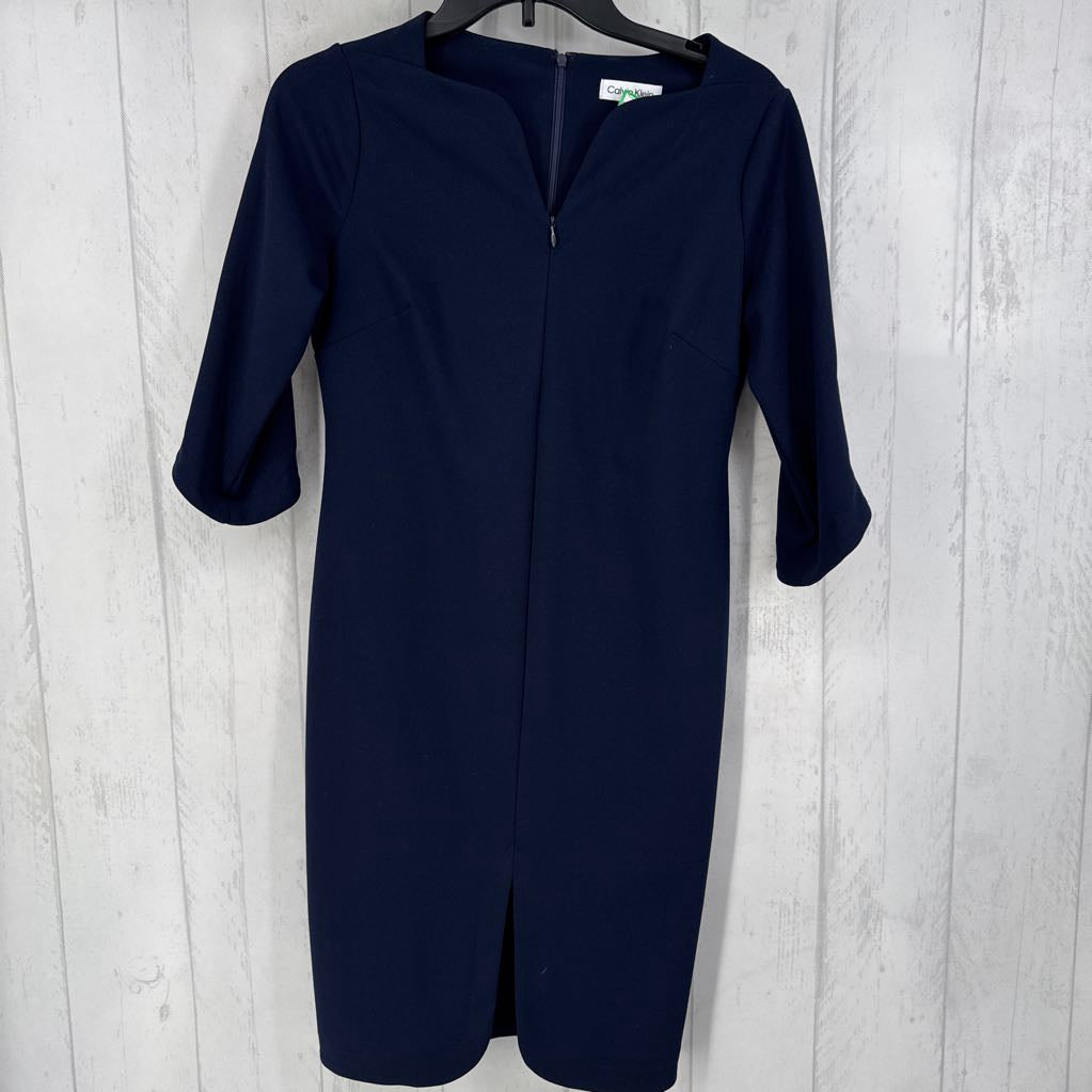 8P notch neck elbow slv dress