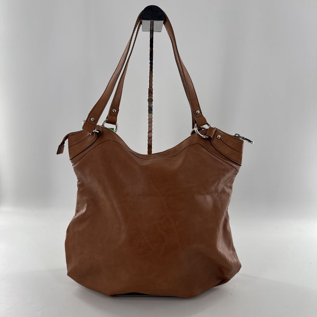 dual handle shoulder bag w/ zipper pocket