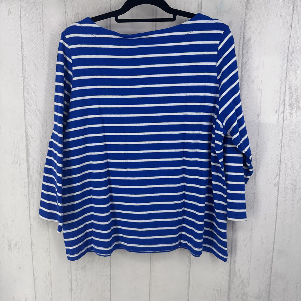 1x stripe boat neck top