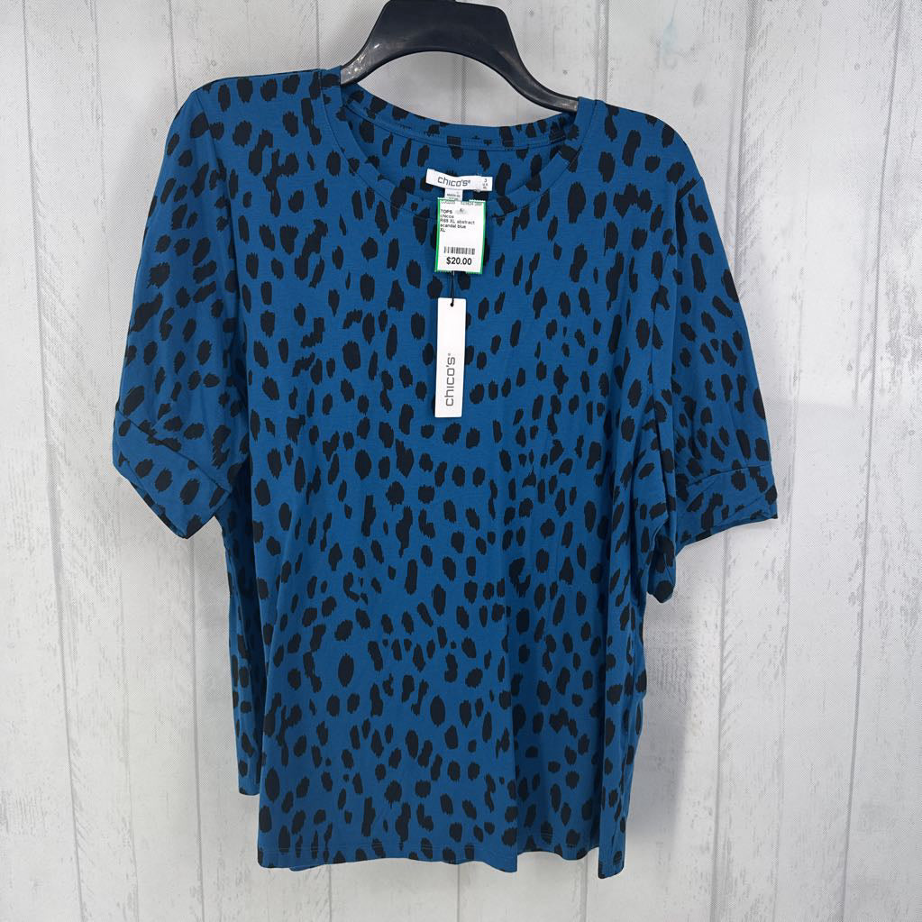 R69 XL abstract rolled cuff top