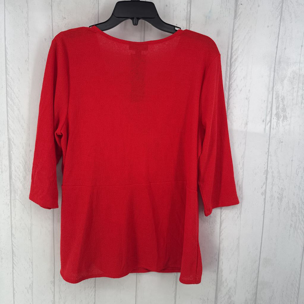 R60 L gathered 3/4 slv top