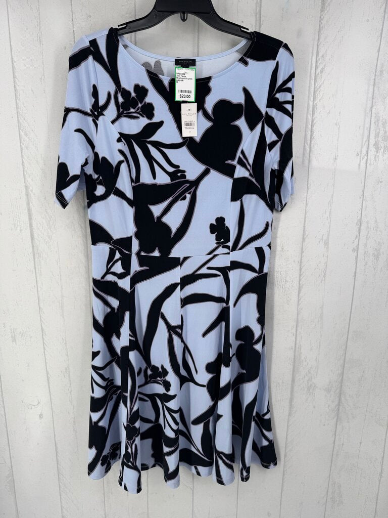 M printed flo print s/s dress