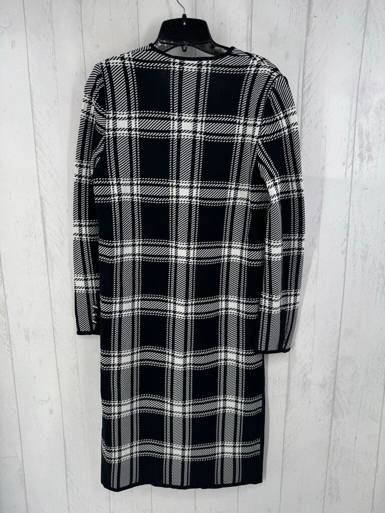 R515 XS plaid button front long sweater