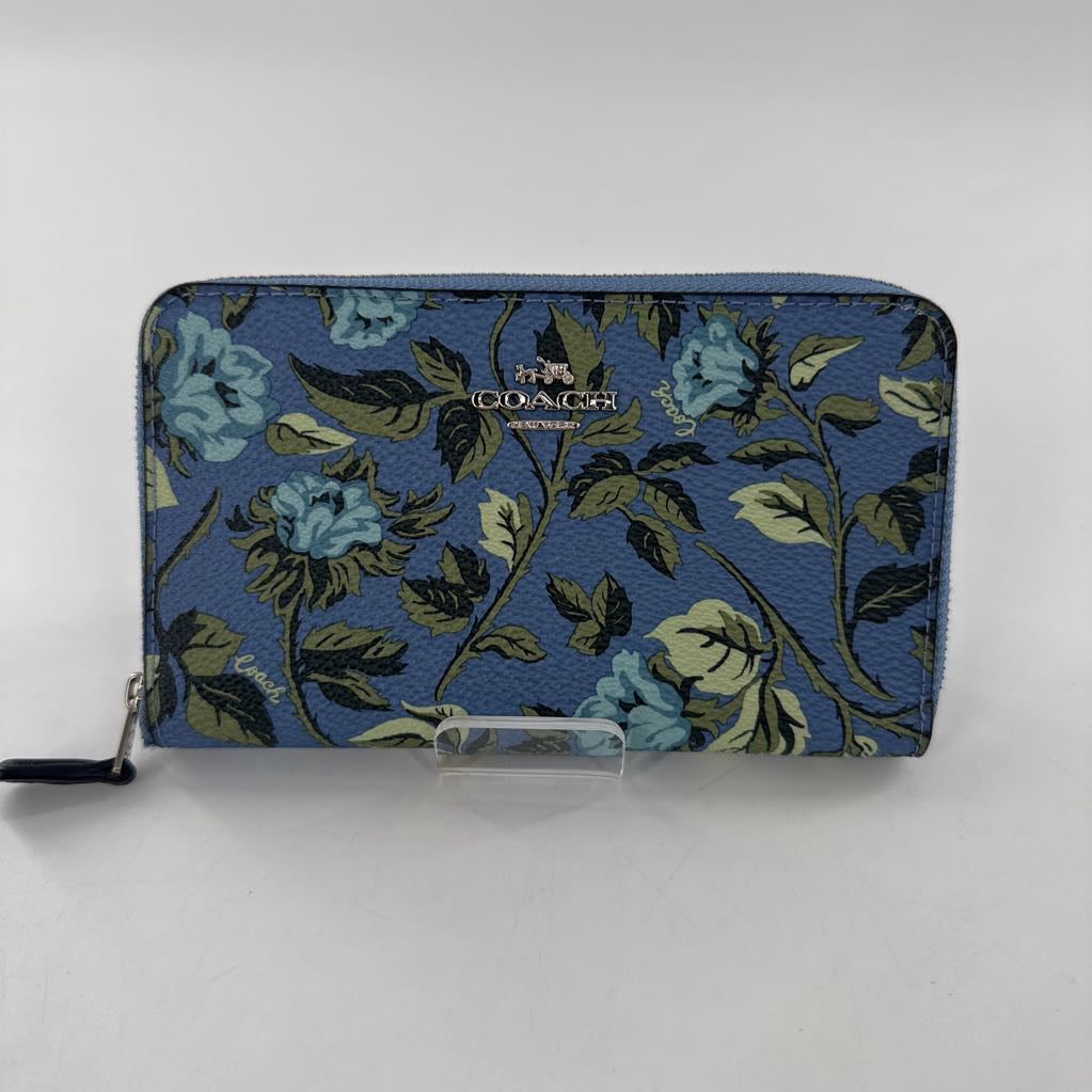 floral zip around wallet