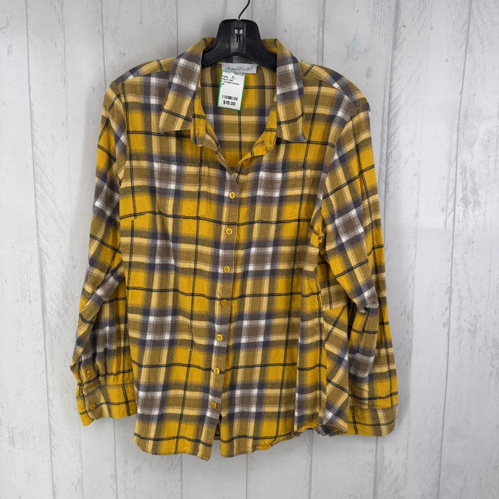 L l/s plaid button shirt