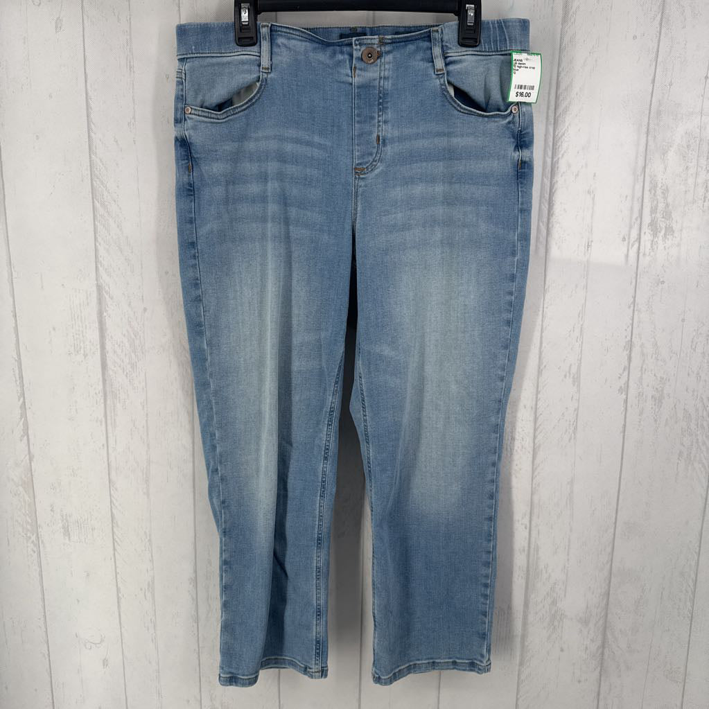 12 high-rise crop straight jeans