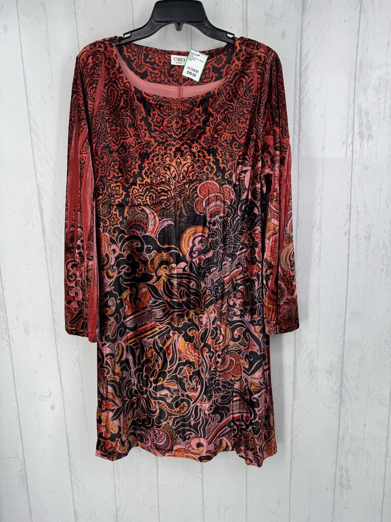 14/16 print l/s dress