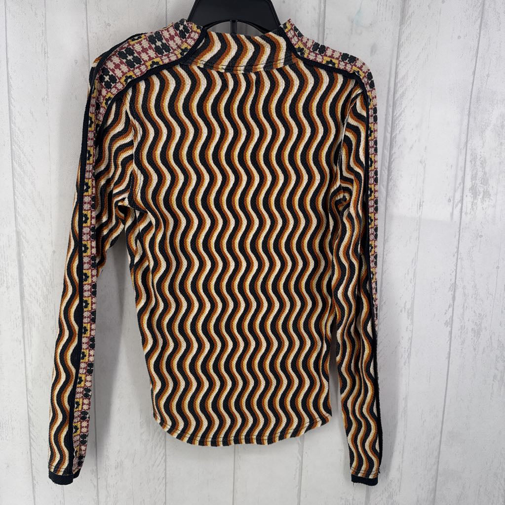 L l/s wavy print top