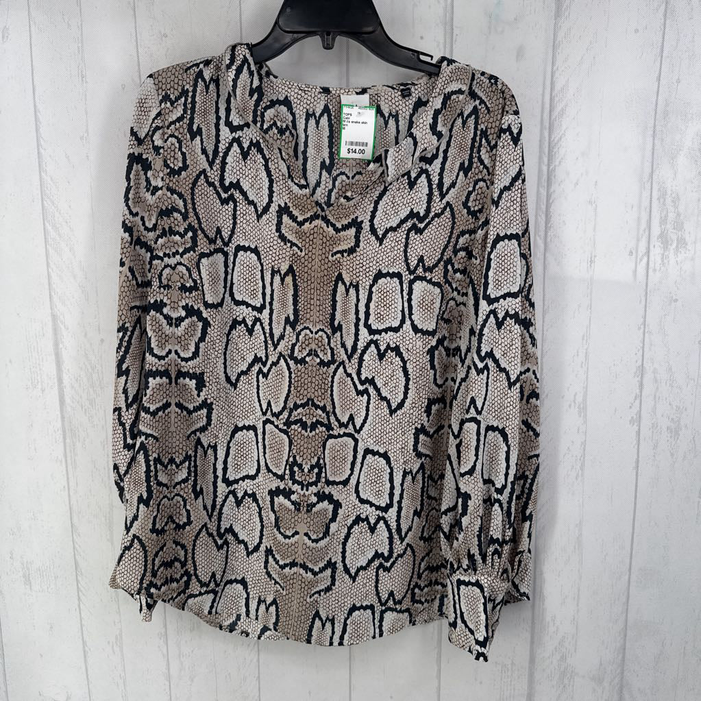 M l/s snake skin print top
