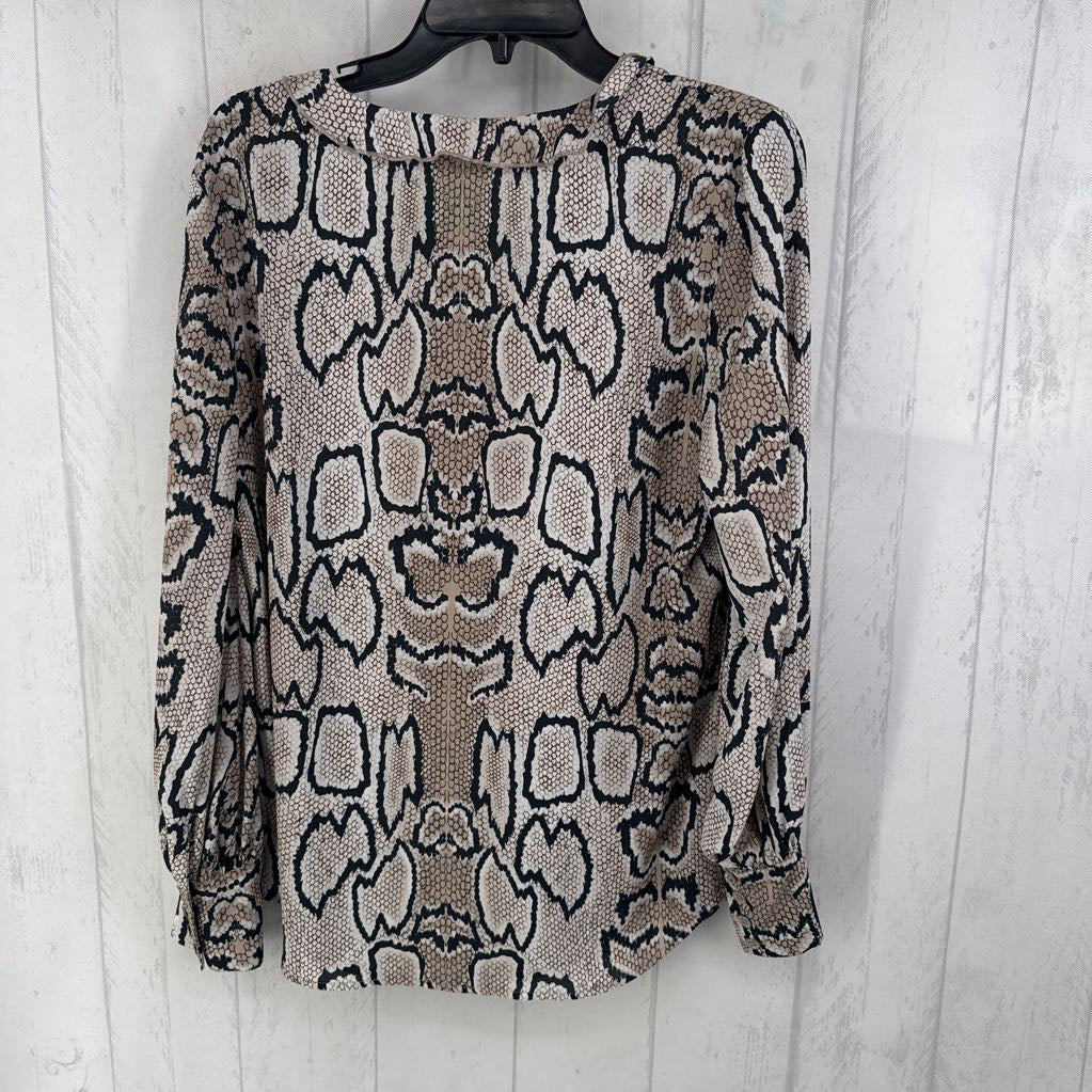 M l/s snake skin print top
