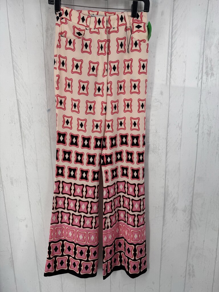 XS geometric wide leg pants