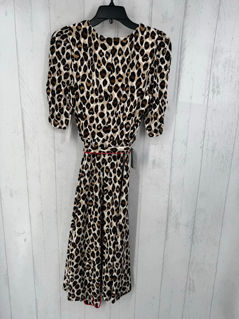 R138 10 s/s animal print dress