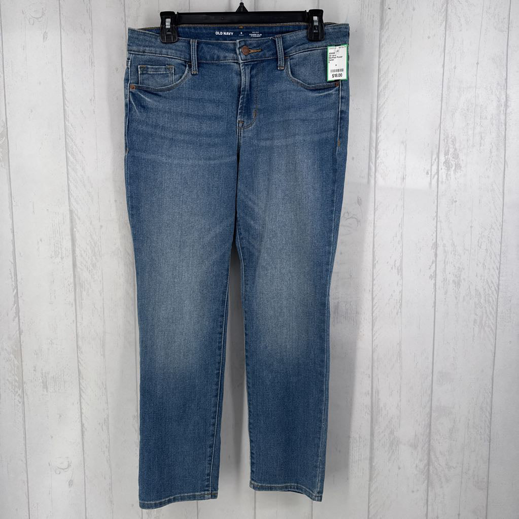 Mid-Rise Power Slim Straight Jeans