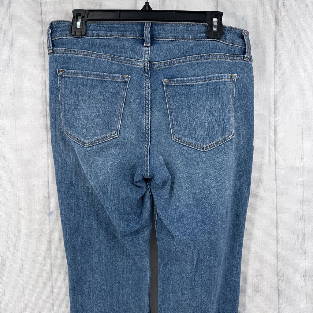 Mid-Rise Power Slim Straight Jeans