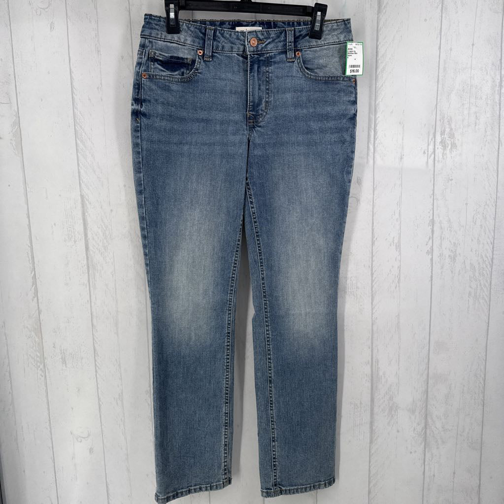 Mid-Rise Slim Straight Jeans