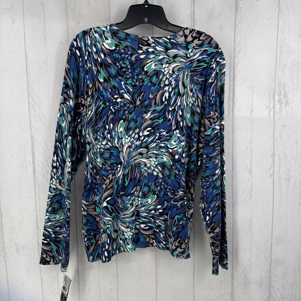 Abstract Pattern Buttoned Cardigan