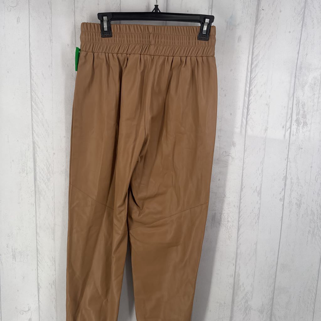 50 M faux leather joggers