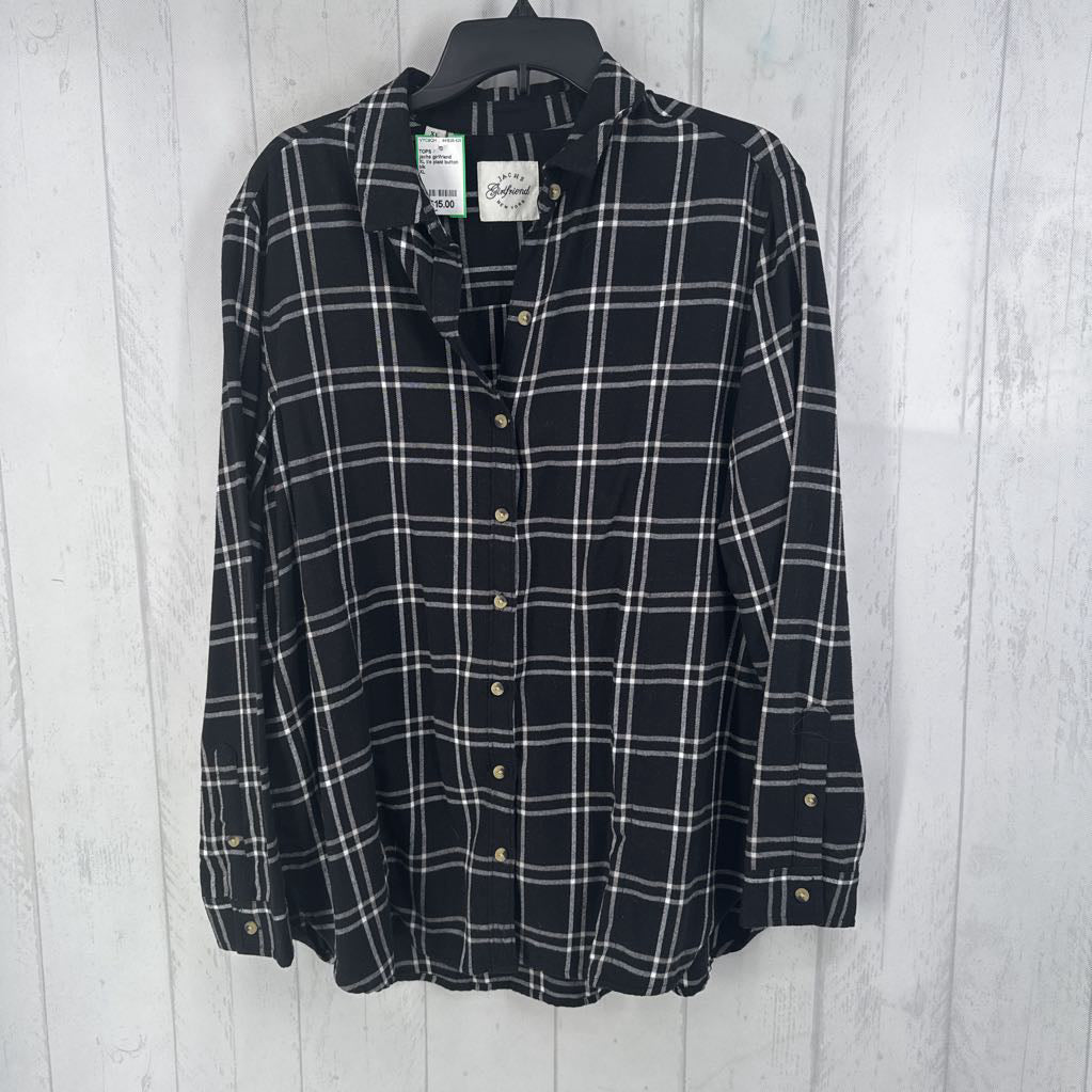 XL l/s plaid button shirt