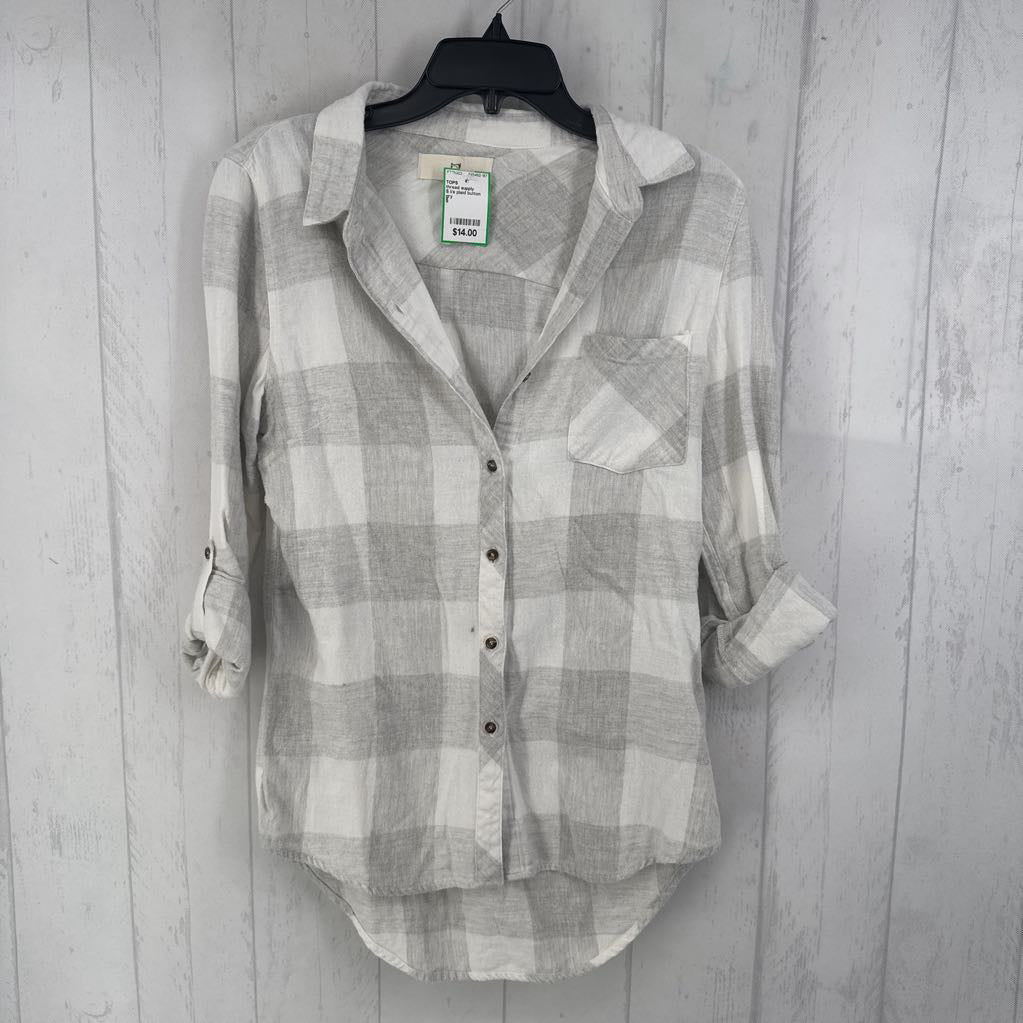 S l/s plaid button shirt
