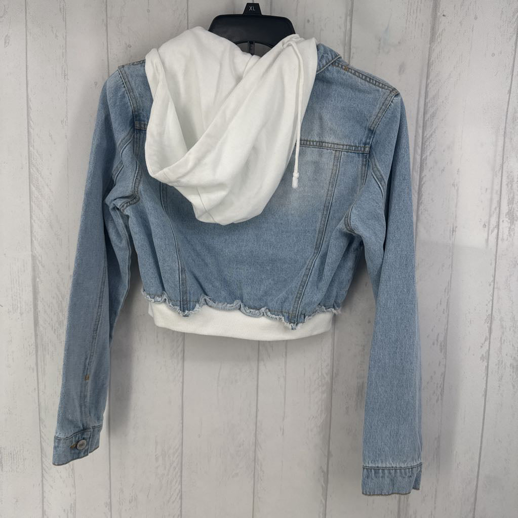 S l/s crop distressed jacket