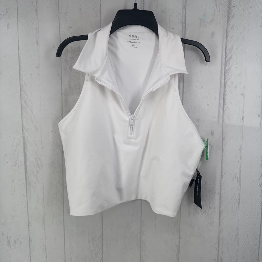 R45 crop quarter zip tank