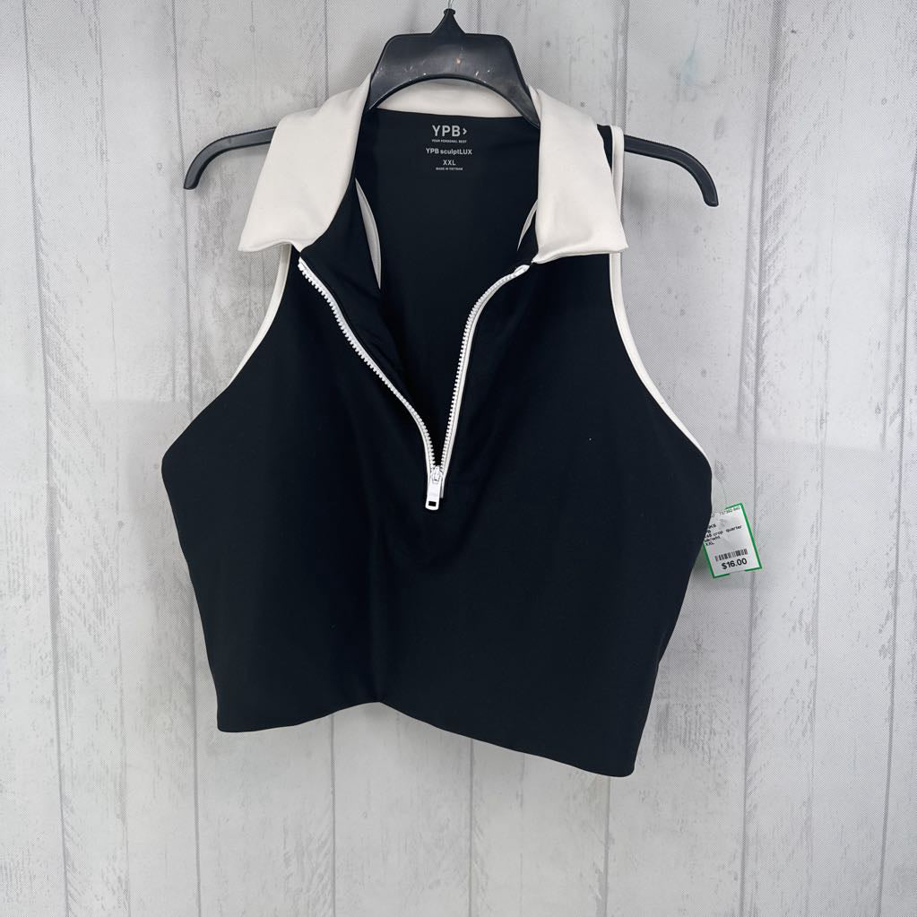 R45 crop quarter zip tank