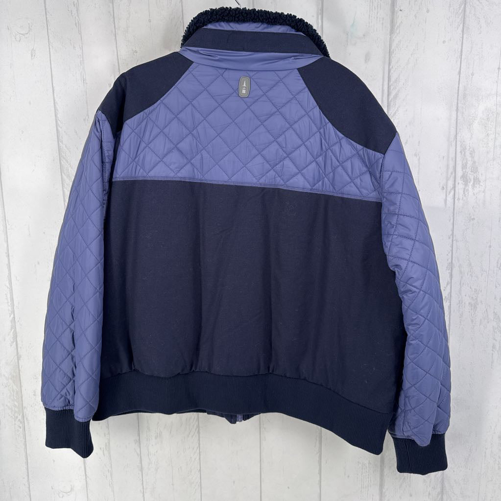 XL l/s quilted sherpa zip jacket