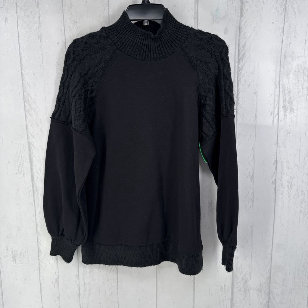 M l/s mock neck sweater
