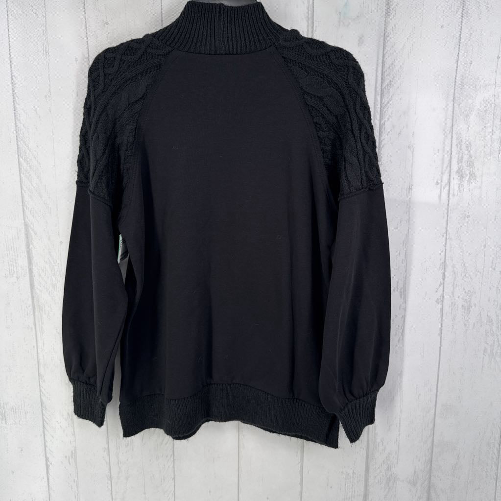 M l/s mock neck sweater