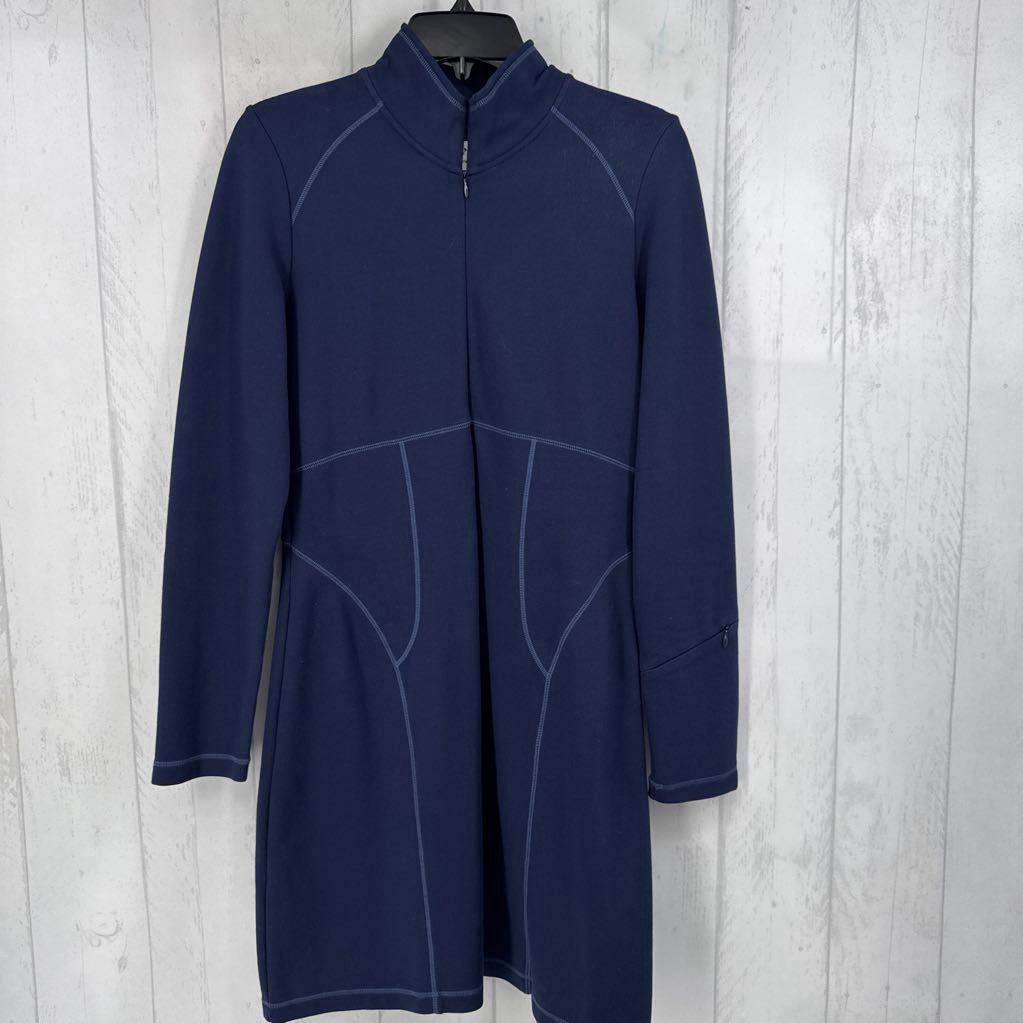 M l/s quarter zip dress