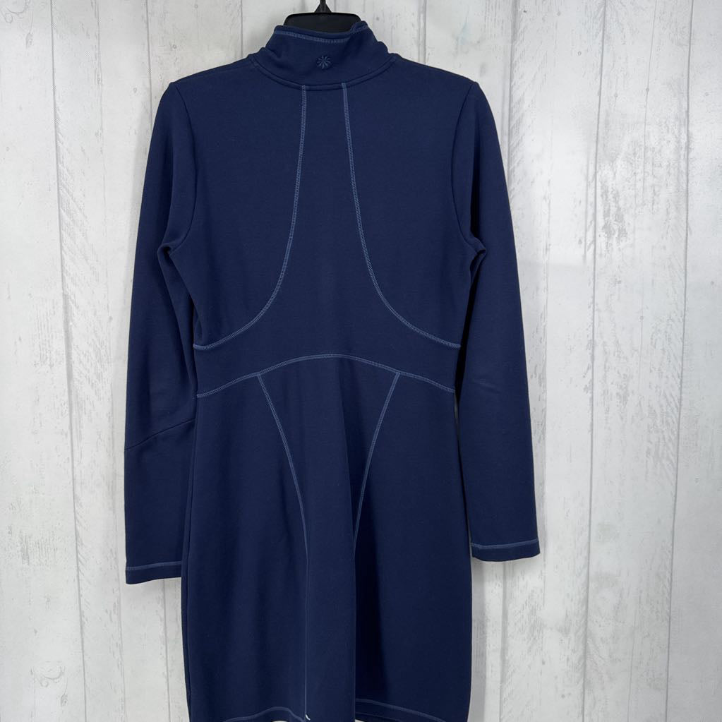 M l/s quarter zip dress