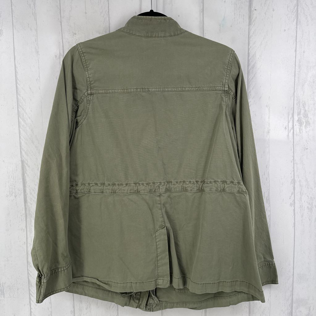 OX l/s button drawstring jacket