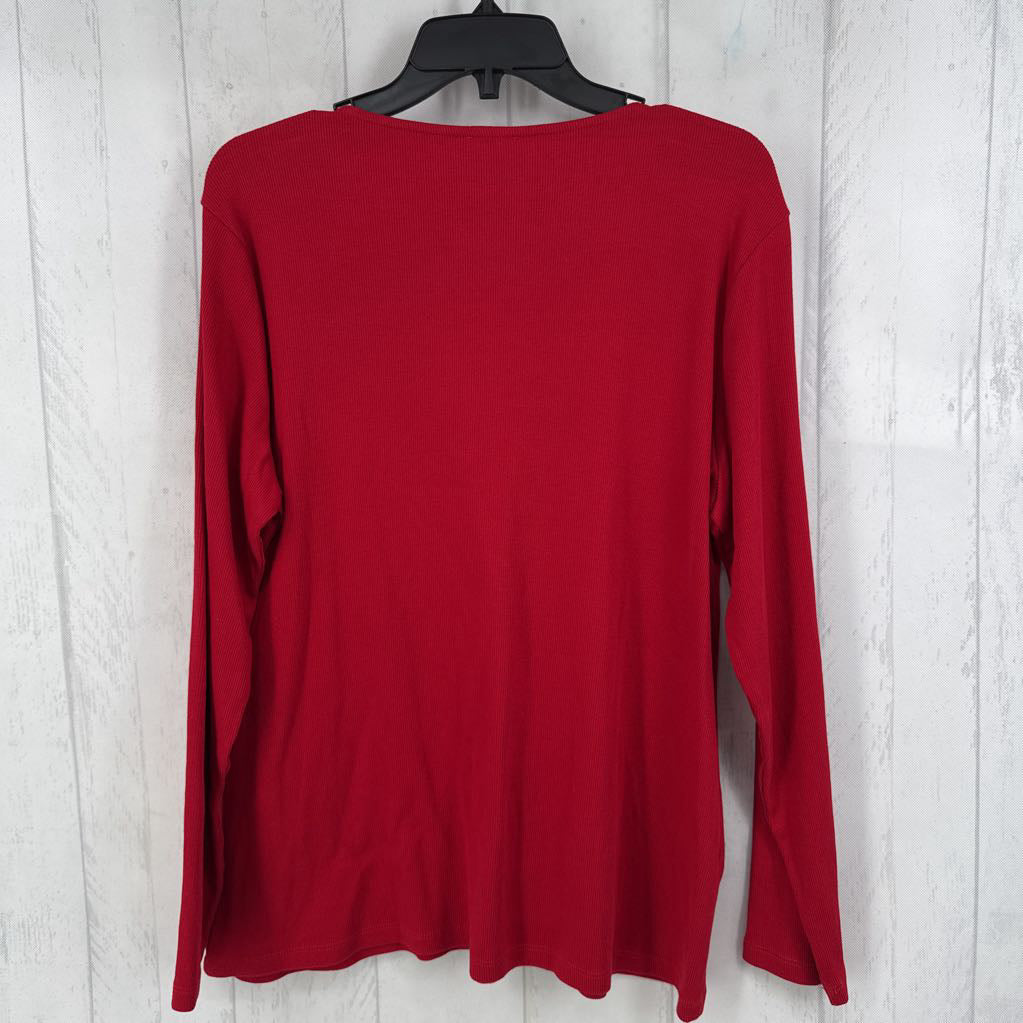 XL l/s scoop neck top