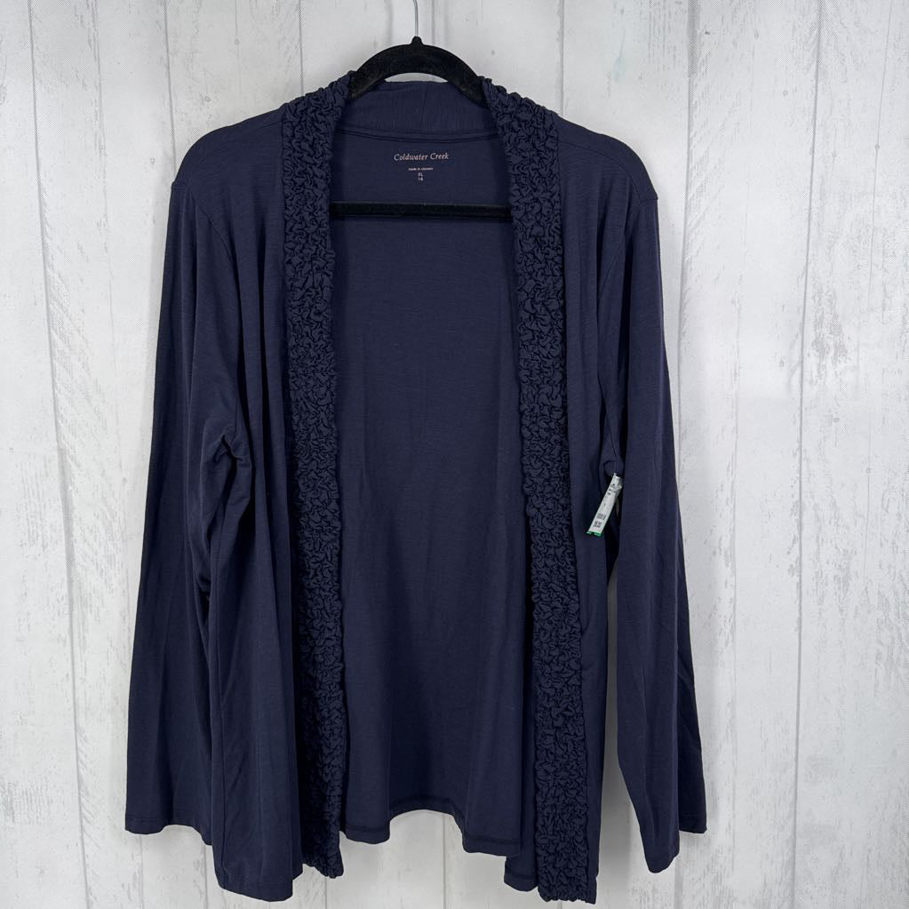 XL l/s open cardigan