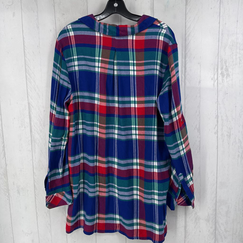 M l/s plaid button shirt