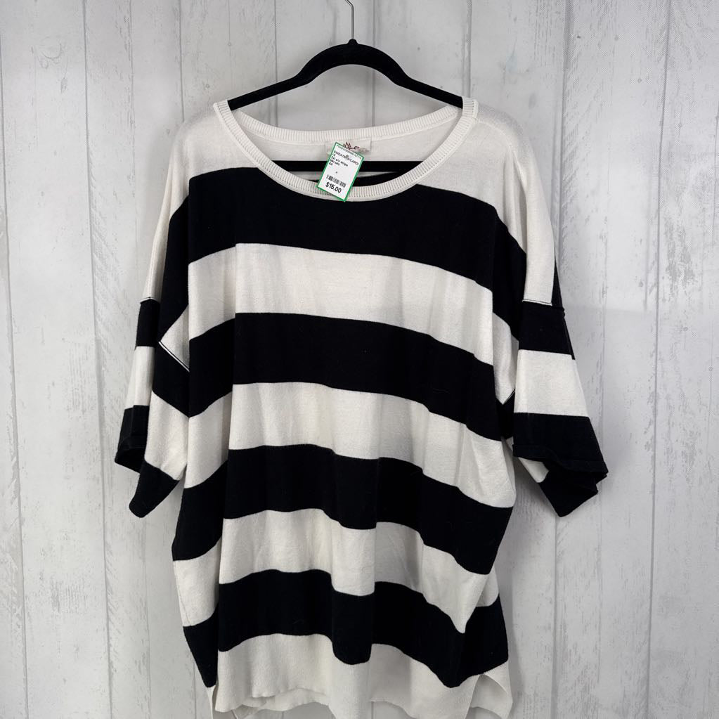 2xl s/s stripe sweater
