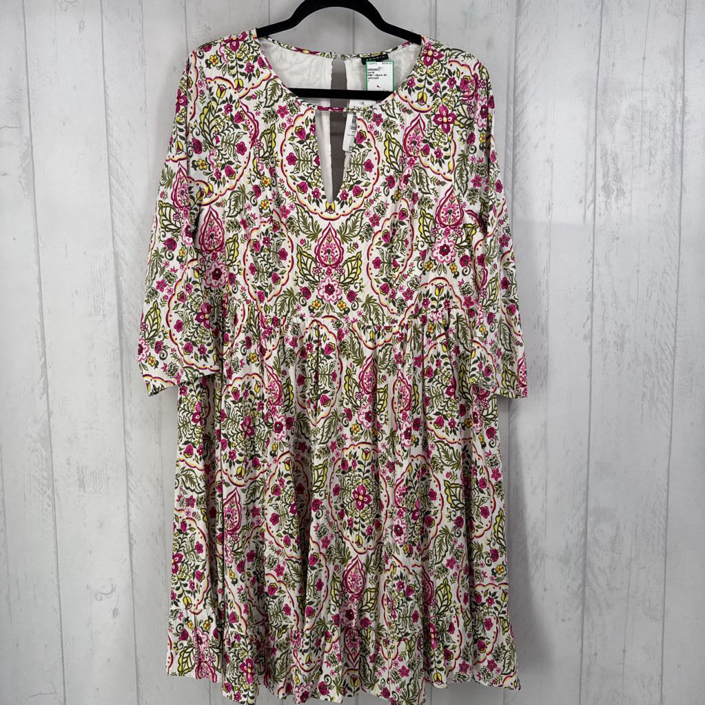 R69 1 elbow slv floral dress
