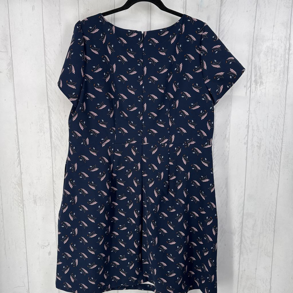 R89 18 s/s leaf print dress