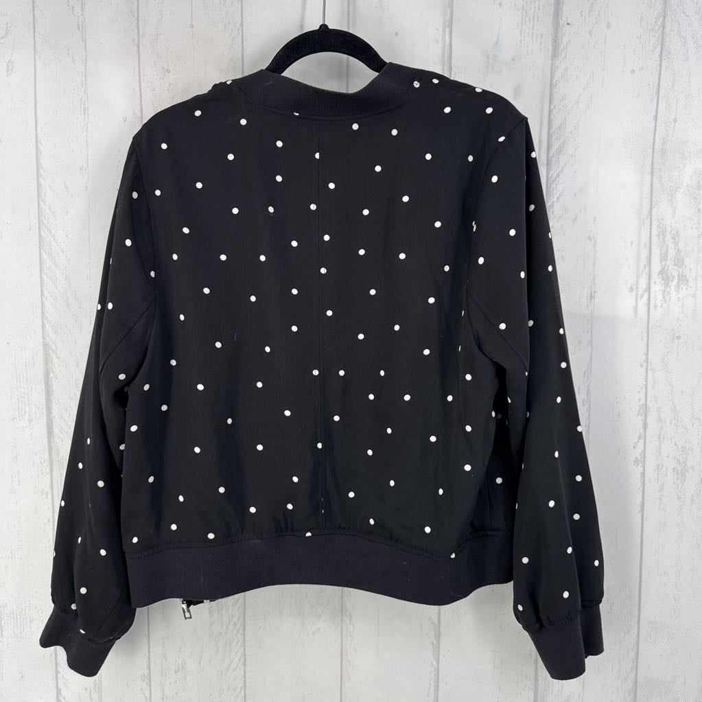 1x l/s polka dot zip jacket