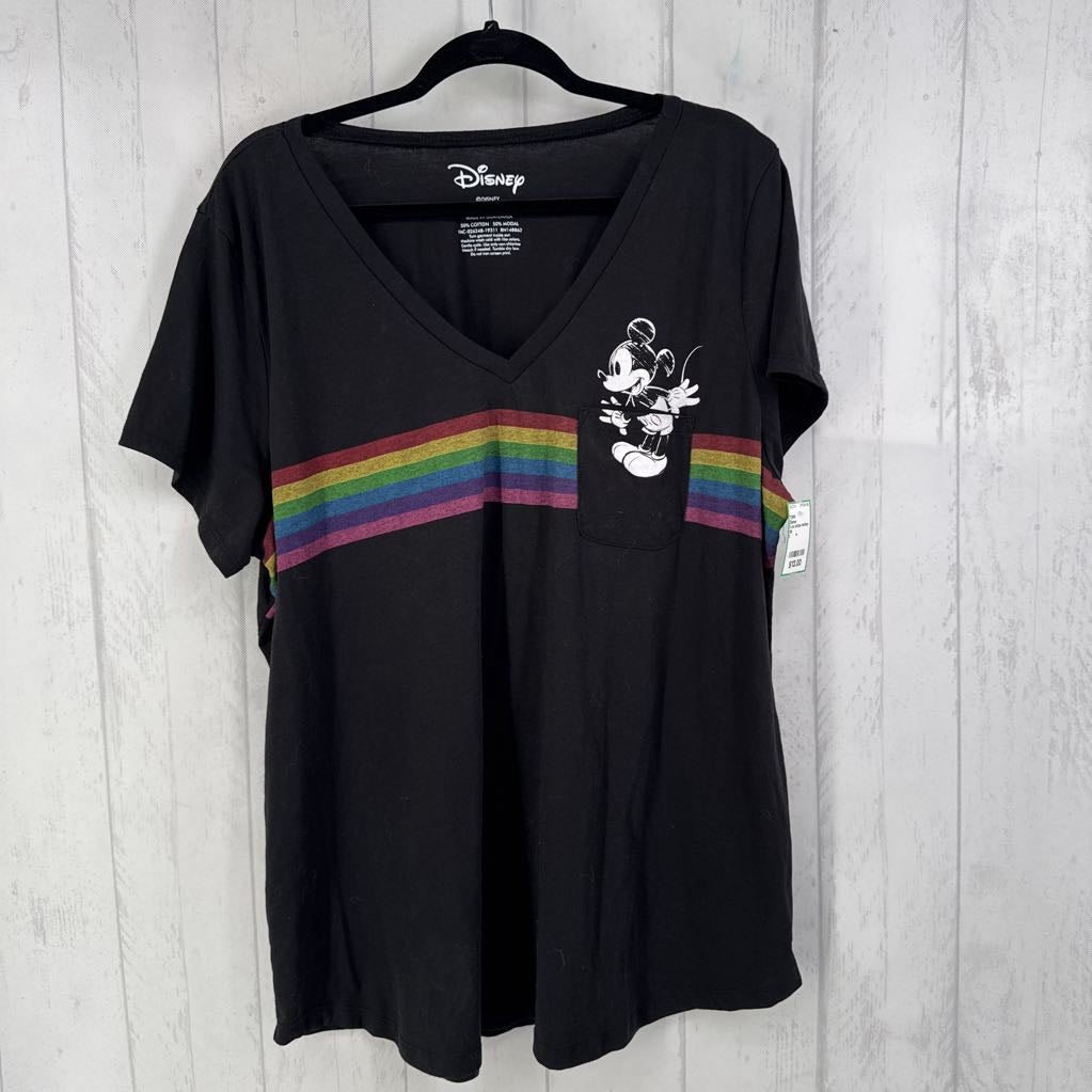 3 s/s stripe mickey top