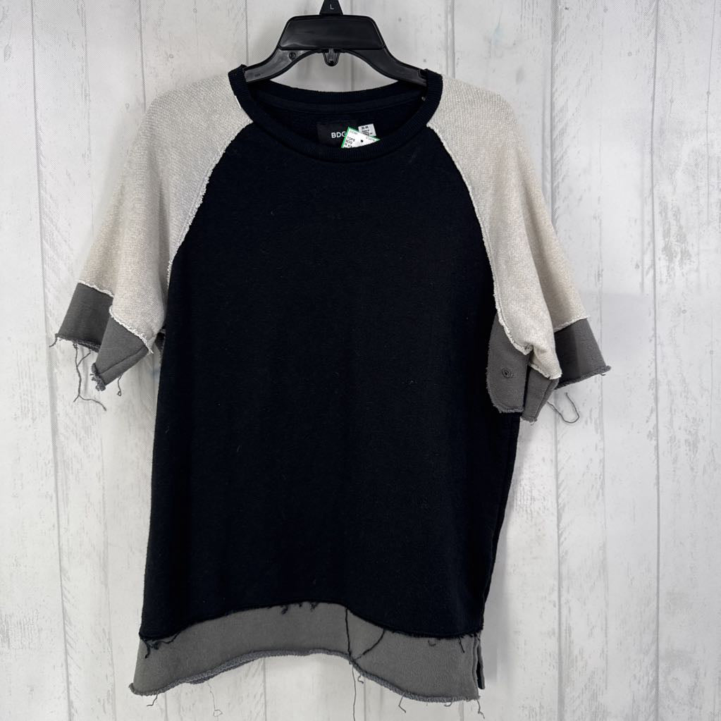 M s/s color block top