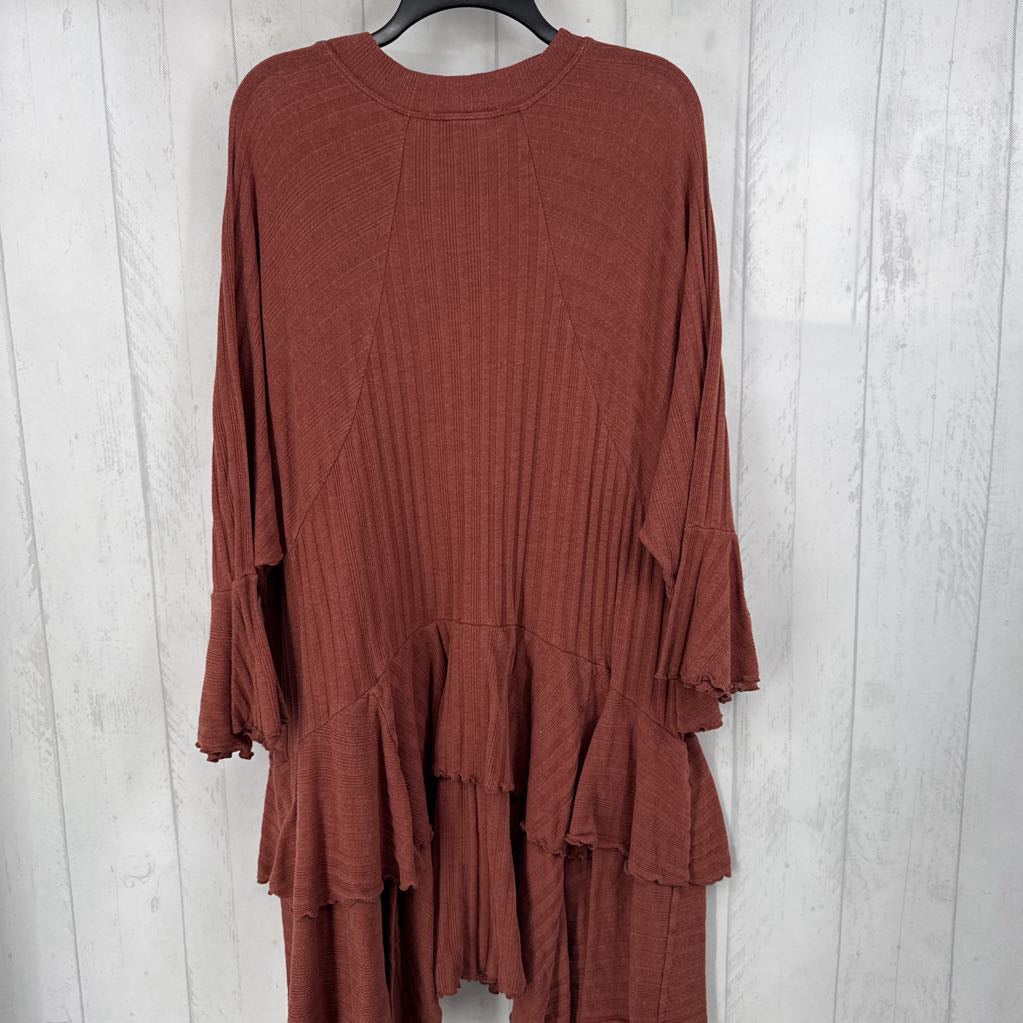 XL l/s tiered ruffle dress