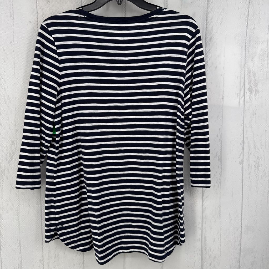 M 3/4 slv scoop neck top