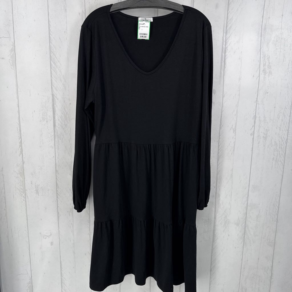 XL l/s tiered ruffle dress