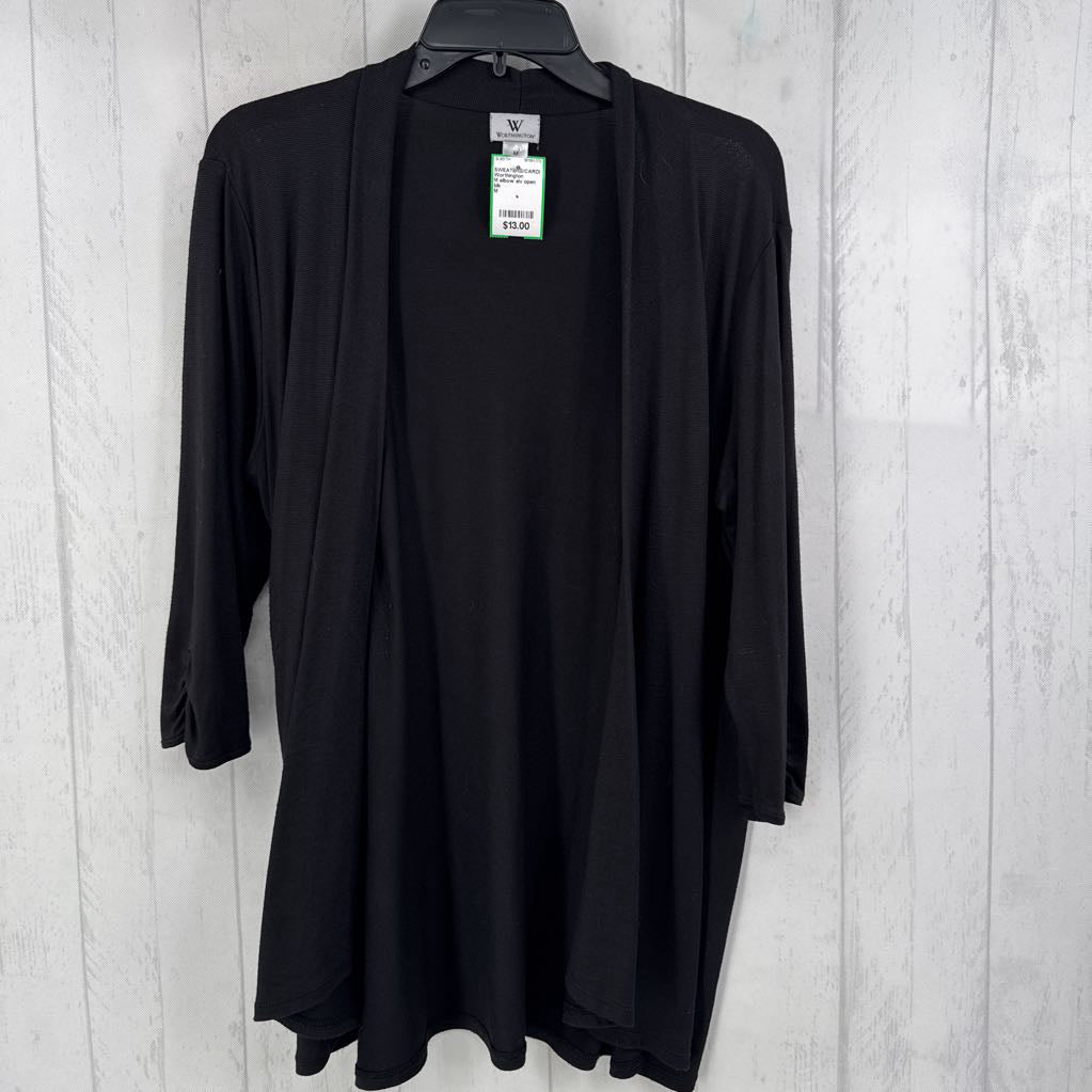 M elbow slv open cardigan