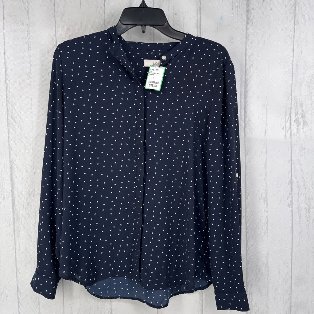 S l/s polka dot button shirt