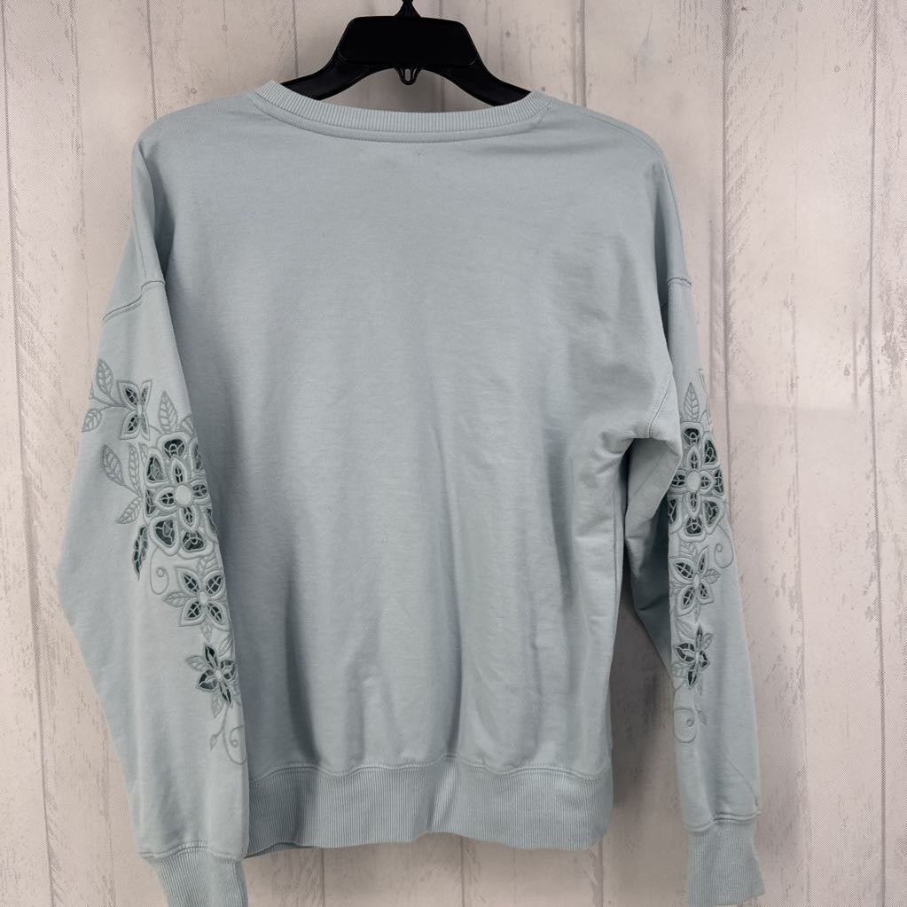 M lace slv sweatshirt